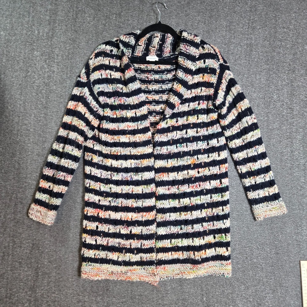 Sundance Womens M Cardigan Sweater Open Knit Melange Long Italy Lagenlook‎ Wool